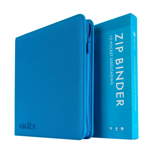 Zip Binder 12-Pocket Exo-Tec Neon Blue